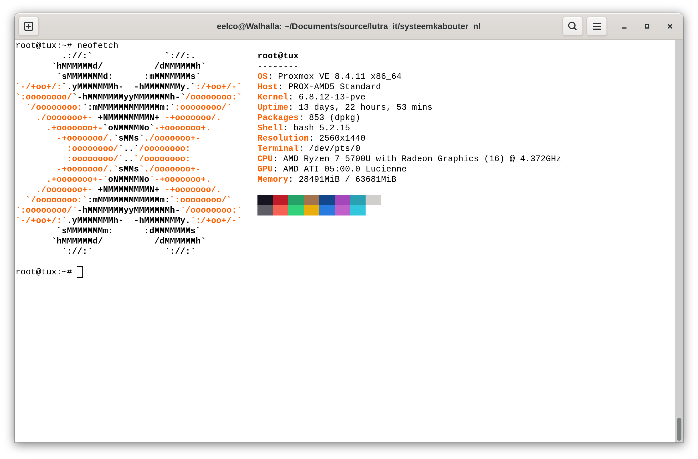 Tux proxmox host